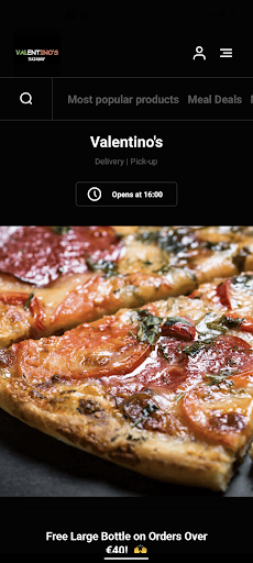 Android application Valentinos Tubbercurry screenshort