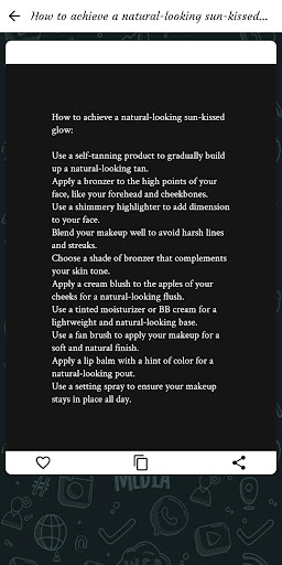 Beauty Tips Screen 2