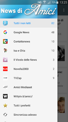 Android application News di Amici screenshort