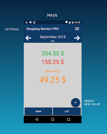 Android application Shopping Monitor PRO screenshort