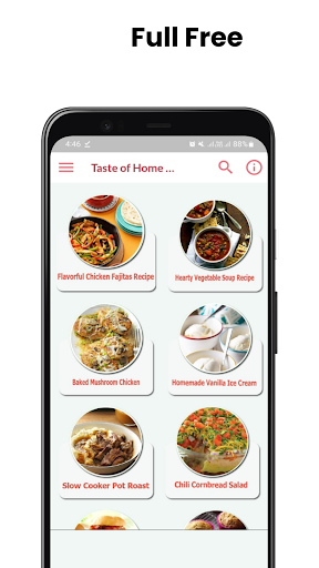 Android application Taste of Home Recipes screenshort
