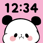 Digital Clock Widget Mochimochi Panda