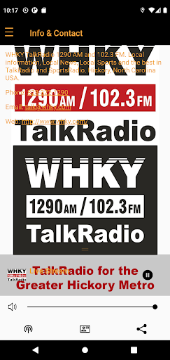 Android application WHKY Radio screenshort