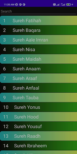 Roman Urdu Quran Screen 2