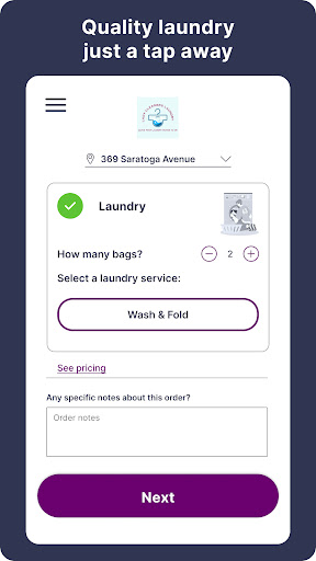 Android application Lady Cleaners Laundry screenshort