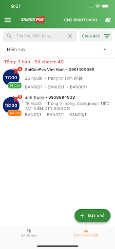 Android application Relisoft - Quản lý đặt bàn screenshort