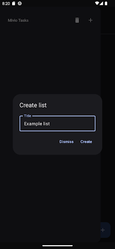 Mivio Tasks - Simple task Screen 2
