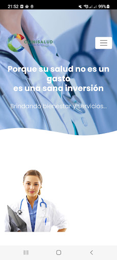 Android application Clinisalud screenshort