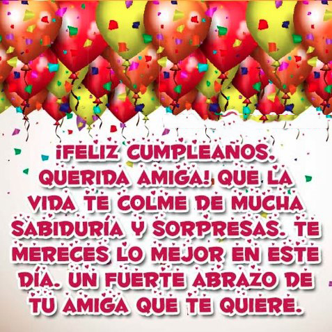 Frases de feliz cumple amiga
