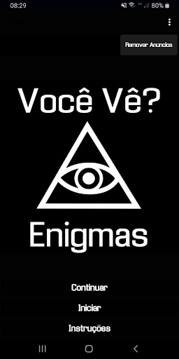 Android application Você Vê? Enigmas screenshort
