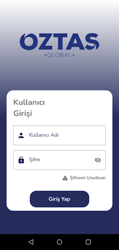 Android application Oztas Global screenshort