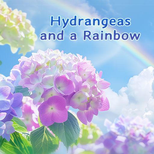 Hydrangeas and a Rainbow Theme