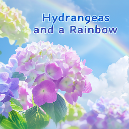 Значок приложения "Hydrangeas and a Rainbow Theme"