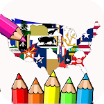Cover Image of Baixar coloring flag of U.S. state  APK