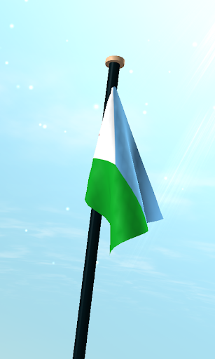 Djibouti Flag 3D Free Screen 3