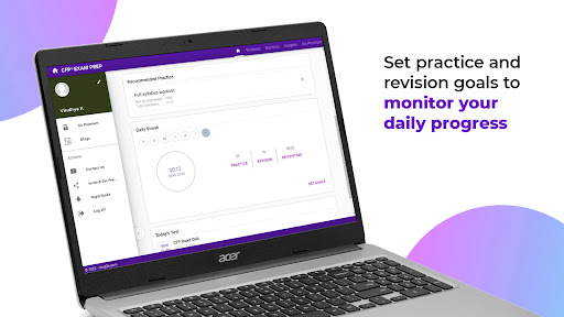 Screenshot of CFP Exam Prep App by Achieve