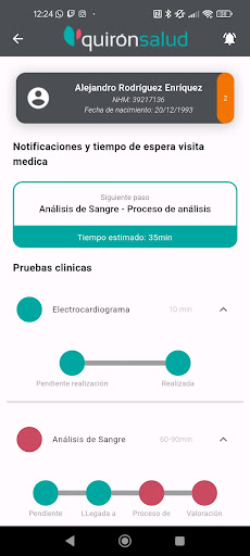 Android application Mi urgencias - Quiron Salud screenshort