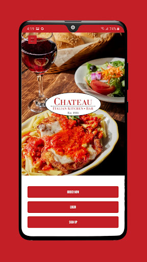 Android application Chateau Restaurant screenshort