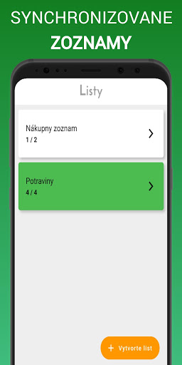 Nakupny list - Listuj Screen 2