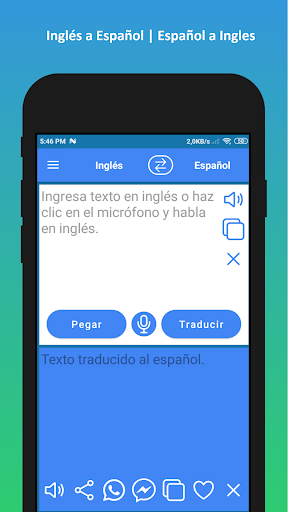 Traductor de ingles a español Скриншот Приложения для Android 1