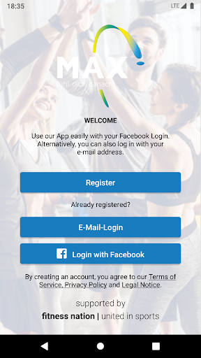 Android application Maxsport screenshort