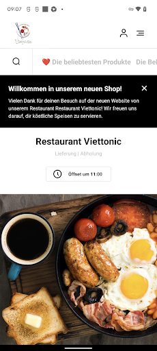 Android application Restaurant Viettonic screenshort