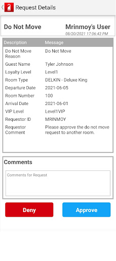 Infor HMS Approval Screen 2