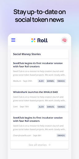 Roll - Social Tokens Screen 3