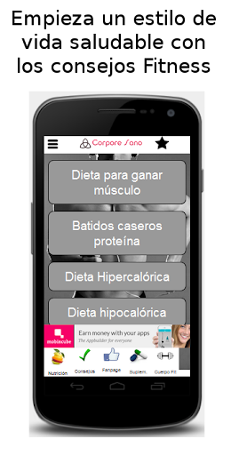 Android application Fitness Tips screenshort