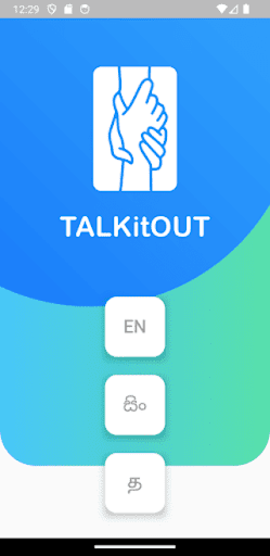 Android application TalkitOut Counselling screenshort