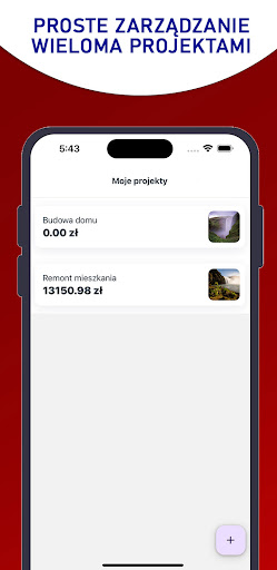 Android application Koszty Budowy screenshort