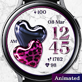 Black Pink Heart_Watchface icon