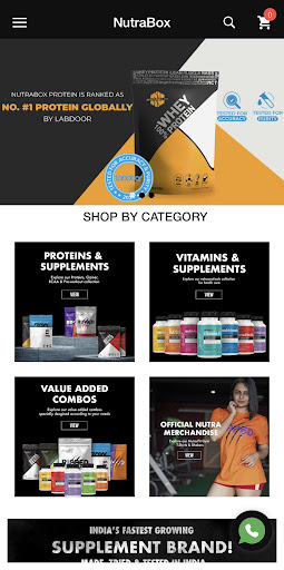 Android application Nutrabox screenshort