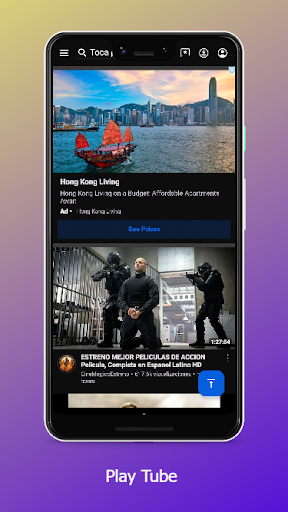Android application Play Tube screenshort