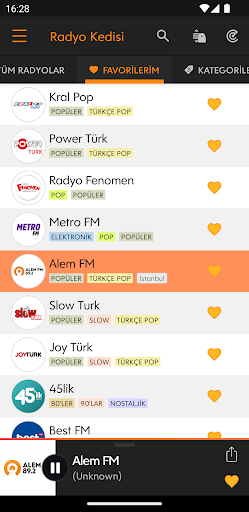 Android application Radyo Kedisi - Tüm Radyolar screenshort