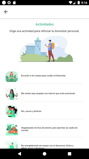 Android application SoyBienestar screenshort