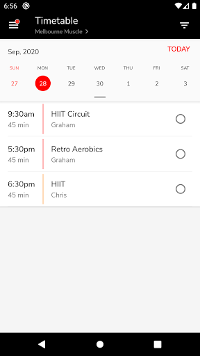 Android application Melbourne Muscle screenshort