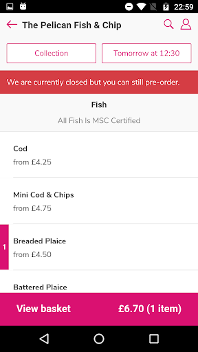 Pelican Fish & Chips Screen 2