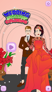 Wedding Coloring Dressup Book