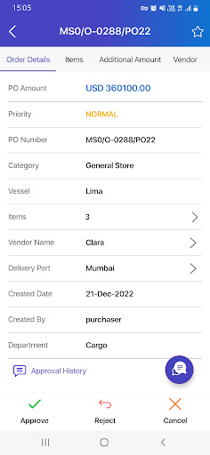 Android application FlexLNG SmartPAL screenshort