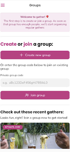 Android application Gather: Get Together, Easily screenshort