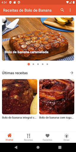 Android application Receitas de Bolo de Banana (MA screenshort