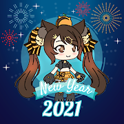 Gacha 2021 New Year Photo Sticker - New Year Wish