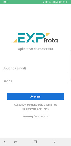 Android application EXP Frota screenshort