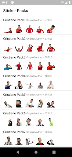 Cristiano Ronaldo Stickers CR7 Screen 2