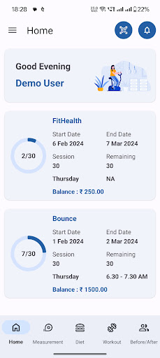 Android application Gymtime Member screenshort