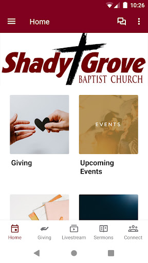 Android application Shady Grove Baptist Church screenshort