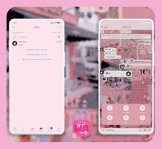 Tema Chat Wallpaper Pink