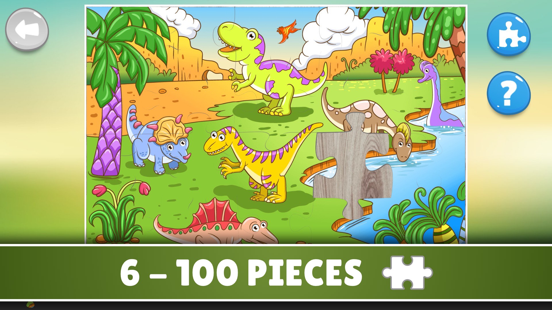 Android application Dinosaur Jigsaw Puzzles screenshort