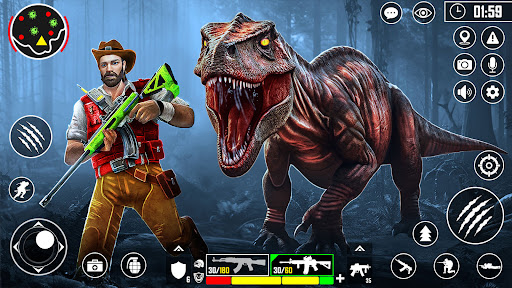 Wild Dinosaur Hunting Gun Game Screen 2
